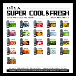DIYA 電子菸彈 | 叮啞一代電子霧化彈 | 三顆盒裝 | 通用一代主機 | 台灣現貨 711到付