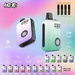 ICE FREEZE 10000口電子煙｜4段涼感調節・LED螢幕顯示・Type-C快充・雙網芯設計｜台灣現貨 7-11到付